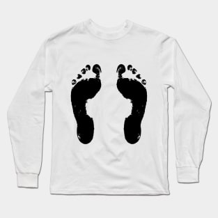 Image: Bloody foot prints (black) Long Sleeve T-Shirt